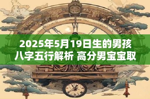 2025年5月19日生的男孩八字五行解析 高分男宝宝取名字