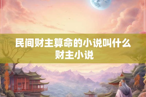 民间财主算命的小说叫什么 财主小说 民间财主算命的小说叫什么 财主小说