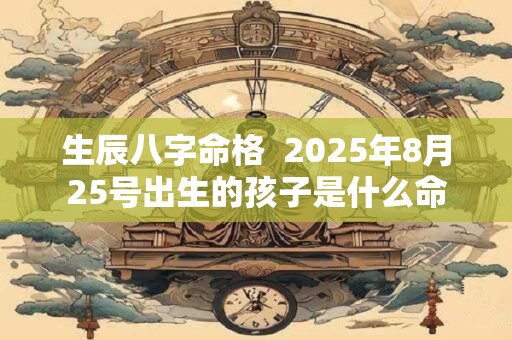 生辰八字命格  2025年8月25号出生的孩子是什么命