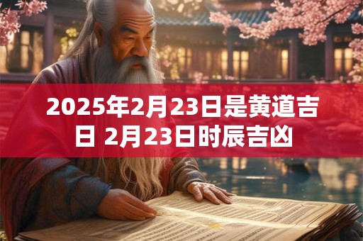 2025年2月23日是黄道吉日 2月23日时辰吉凶 2025年2月23日是黄道吉日 2月23日时辰吉凶