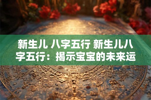 新生儿 八字五行 新生儿八字五行：揭示宝宝的未来运势！
