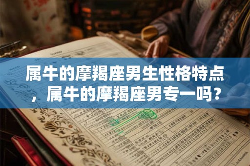 属牛的摩羯座男生性格特点，属牛的摩羯座男专一吗？