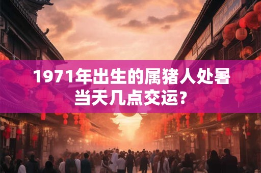 1971年出生的属猪人处暑当天几点交运？