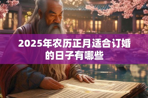 2026年农历正月适合订婚的日子有哪些