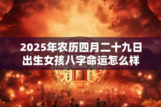 2026年农历四月二十九日出生女孩八字命运怎么样 2026年农历四月二十九日出生女孩八字命运怎么样