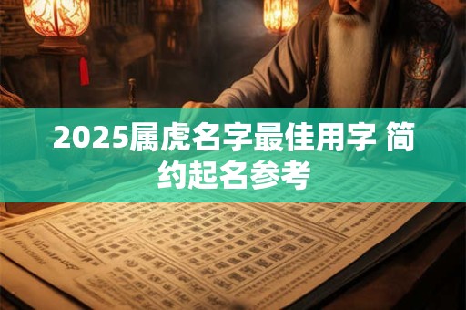 2025属虎名字最佳用字 简约起名参考