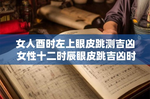女人酉时左上眼皮跳测吉凶 女性十二时辰眼皮跳吉凶时辰