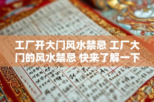 工厂开大门风水禁忌 工厂大门的风水禁忌 快来了解一下吧！
