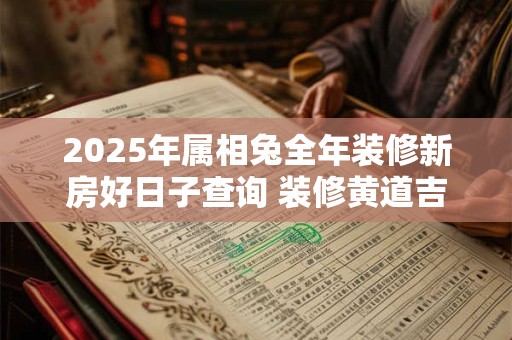 2025年属相兔全年装修新房好日子查询 装修黄道吉日查询