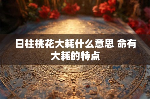 日柱桃花大耗什么意思 命有大耗的特点