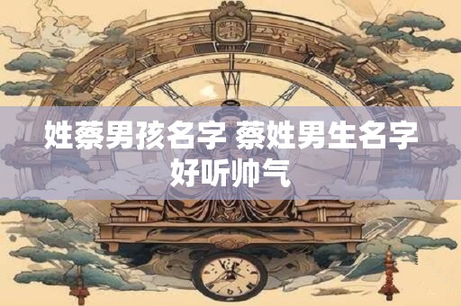 姓蔡男孩名字 蔡姓男生名字好听帅气