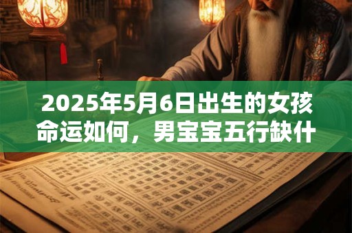 2025年5月6日出生的女孩命运如何，男宝宝五行缺什么