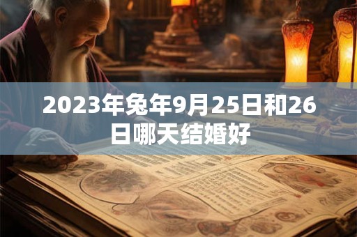 2023年兔年9月25日和26日哪天结婚好
