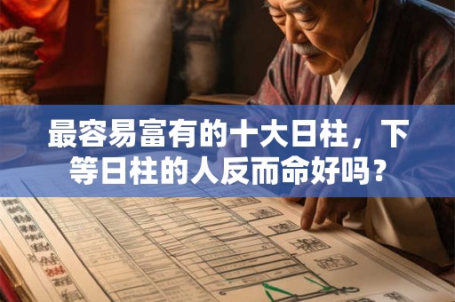 最容易富有的十大日柱，下等日柱的人反而命好吗？