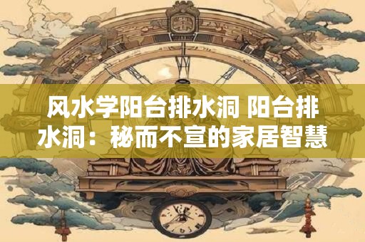 风水学阳台排水洞 阳台排水洞：秘而不宣的家居智慧