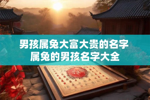 男孩属兔大富大贵的名字 属兔的男孩名字大全