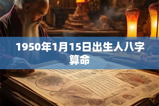 1950年1月15日出生人八字算命
