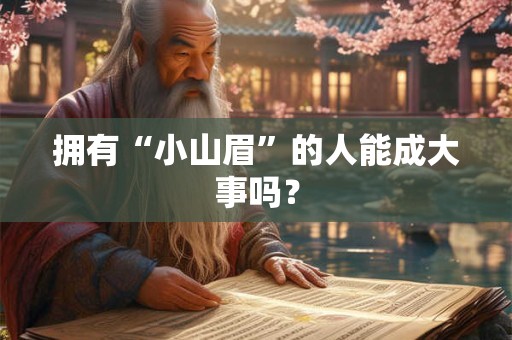 拥有“小山眉”的人能成大事吗？