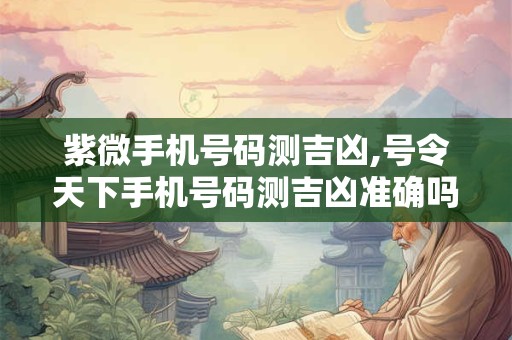 紫微手机号码测吉凶,号令天下手机号码测吉凶准确吗