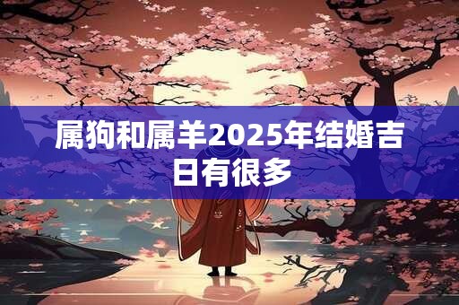 属狗和属羊2025年结婚吉日有很多