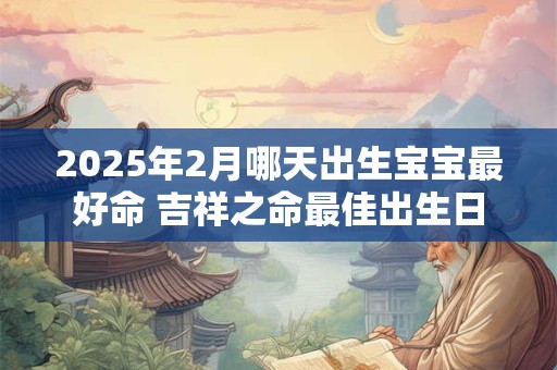 2025年2月哪天出生宝宝最好命 吉祥之命最佳出生日