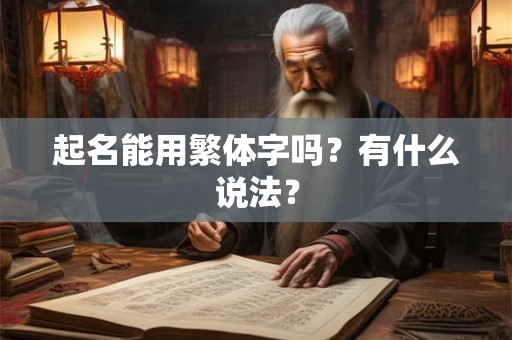 起名能用繁体字吗？有什么说法？