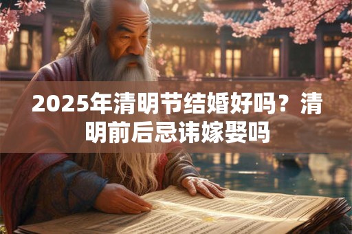 2025年清明节结婚好吗？清明前后忌讳嫁娶吗