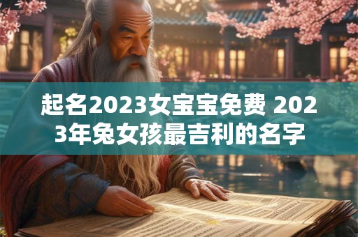 起名2023女宝宝免费 2023年兔女孩最吉利的名字