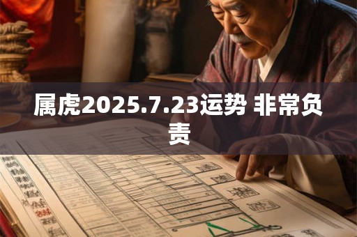 属虎2025.7.23运势 非常负责