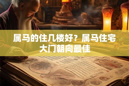 属马的住几楼好？属马住宅大门朝向最佳