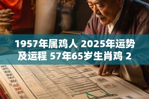 1957年属鸡人 2025年运势及运程 57年65岁生肖鸡 2025年每月运势