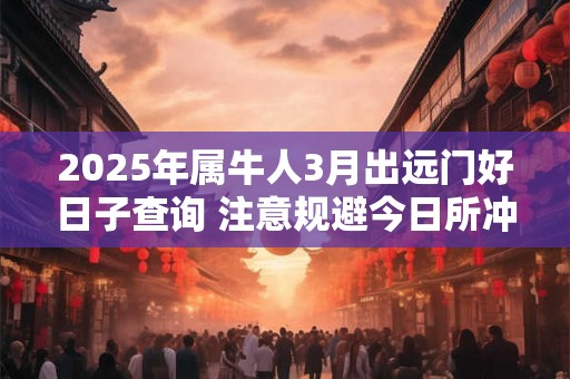 2025年属牛人3月出远门好日子查询 注意规避今日所冲