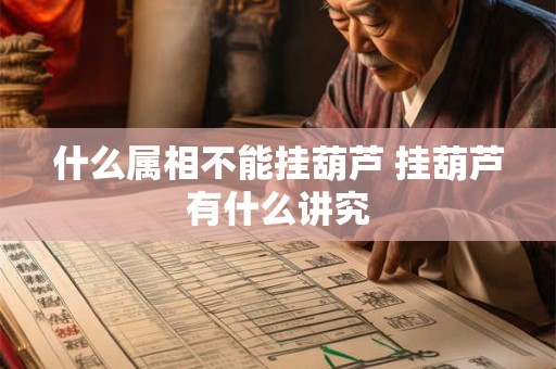 什么属相不能挂葫芦 挂葫芦有什么讲究