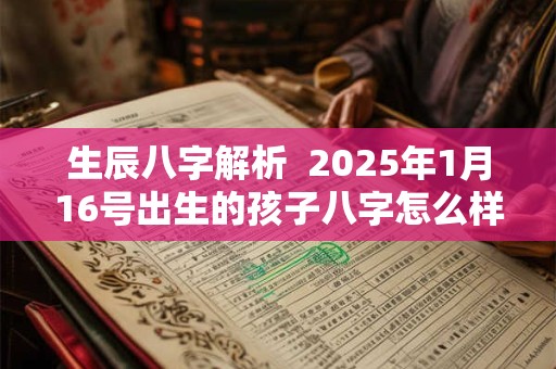 生辰八字解析  2025年1月16号出生的孩子八字怎么样
