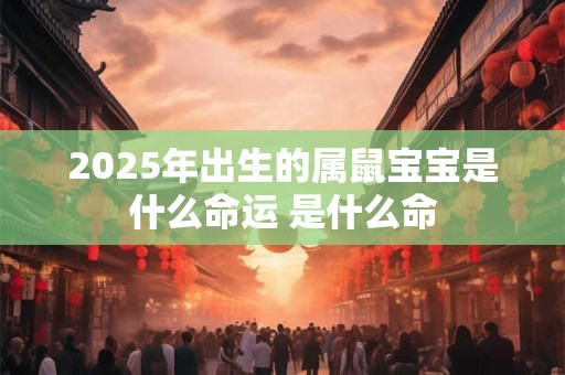 2025年出生的属鼠宝宝是什么命运 是什么命