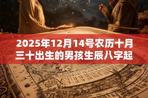 2025年12月14号农历十月三十出生的男孩生辰八字起名