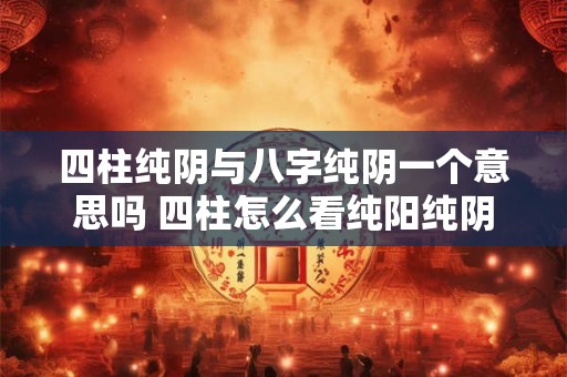 四柱纯阴与八字纯阴一个意思吗 四柱怎么看纯阳纯阴