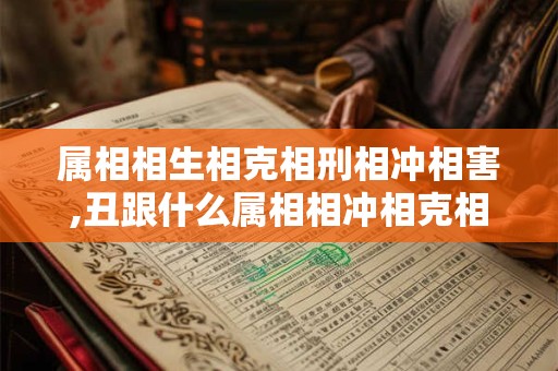 属相相生相克相刑相冲相害,丑跟什么属相相冲相克相刑