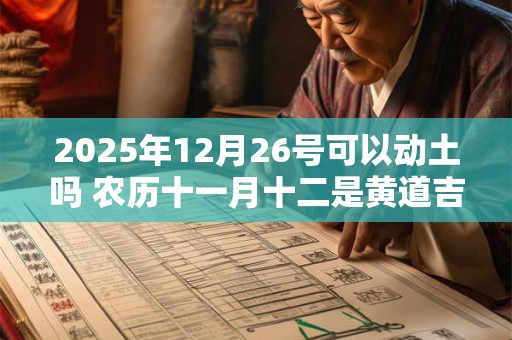 2025年12月26号可以动土吗 农历十一月十二是黄道吉日吗