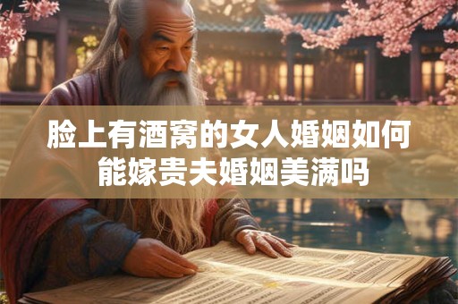 脸上有酒窝的女人婚姻如何 能嫁贵夫婚姻美满吗