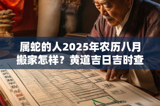 属蛇的人2025年农历八月搬家怎样？黄道吉日吉时查询一览表