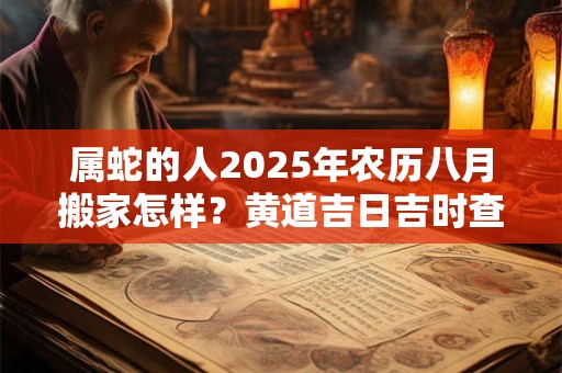 属蛇的人2025年农历八月搬家怎样？黄道吉日吉时查询一览表