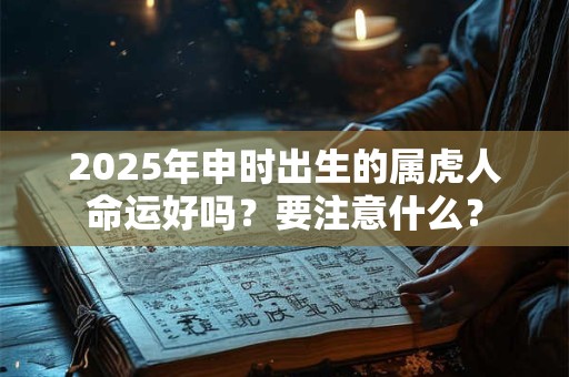 2025年申时出生的属虎人命运好吗？要注意什么？