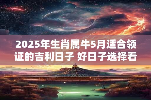 2025年生肖属牛5月适合领证的吉利日子 好日子选择看八字