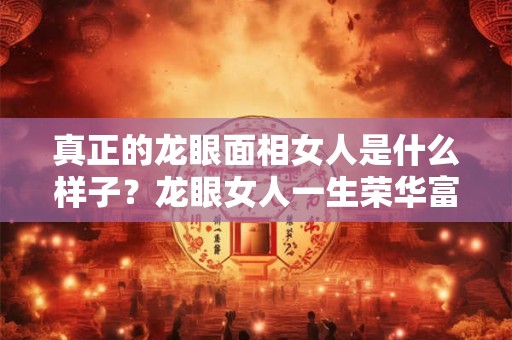 真正的龙眼面相女人是什么样子?龙眼女人一生荣华富贵 真正的龙眼面相女人是什么样子?龙眼女人一生荣华富贵