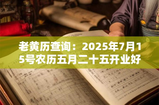 老黄历查询：2025年7月15号农历五月二十五开业好吗