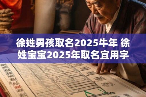 徐姓男孩取名2025牛年 徐姓宝宝2025年取名宜用字