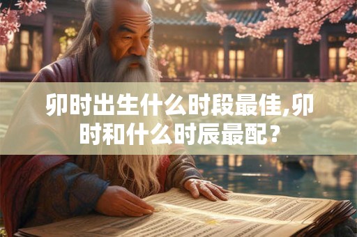 卯时出生什么时段最佳,卯时和什么时辰最配？
