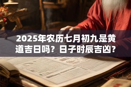 2025年农历七月初九是黄道吉日吗?日子时辰吉凶? 2025年农历七月初九是黄道吉日吗?日子时辰吉凶?