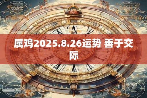 属鸡2025.8.26运势 善于交际